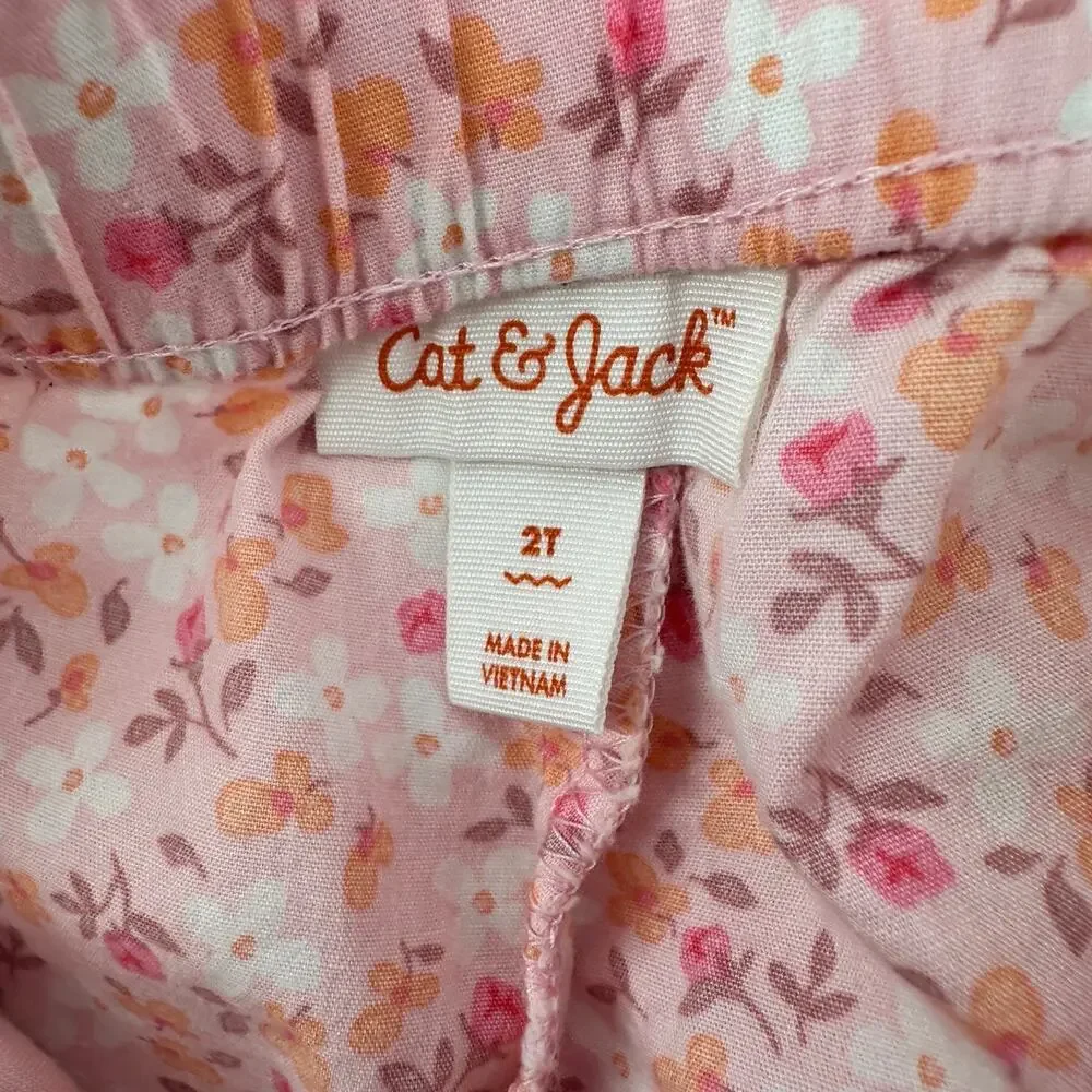 Toddler Girl 2T Bundle of 2 Outfits Cat & Jack Tahari Crop Top Short Floral EUC - Picture 6 of 11